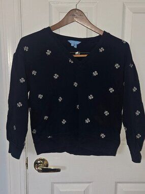Draper James Navy Floral Sweatshirt